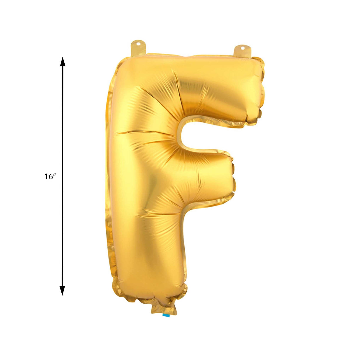 Mylar Balloon Letter F - Gold 16"