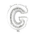 Mylar Balloon Letter G - Silver 16"