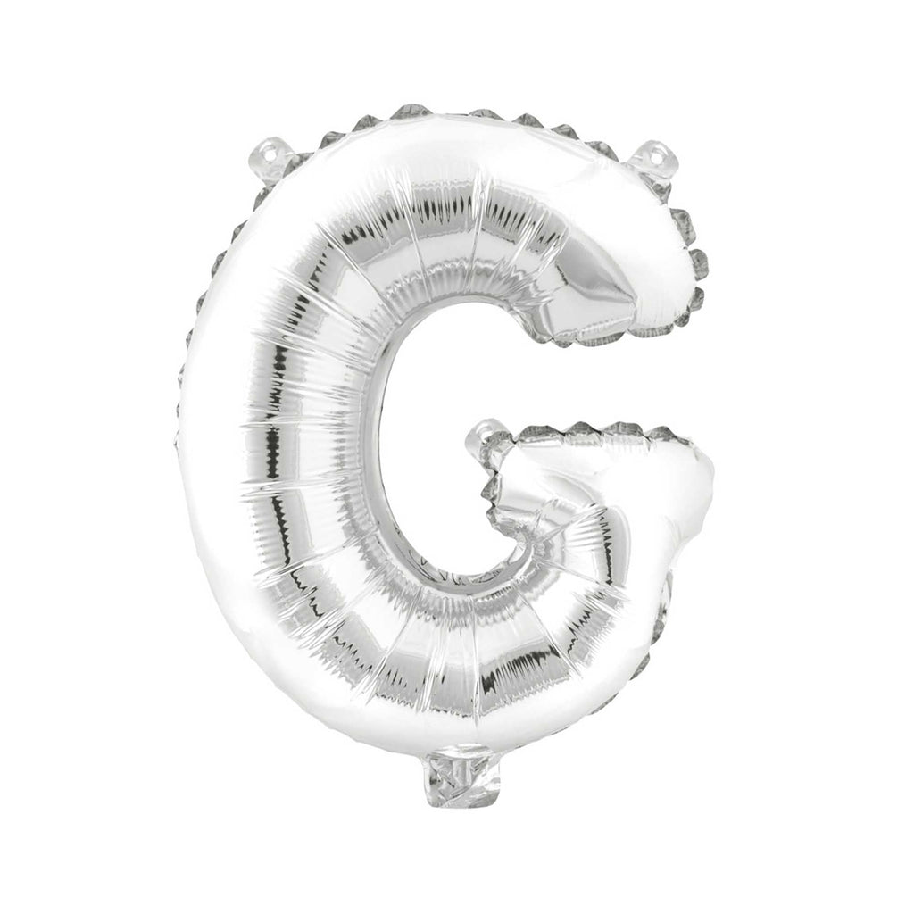 Mylar Balloon Letter G - Silver 34"