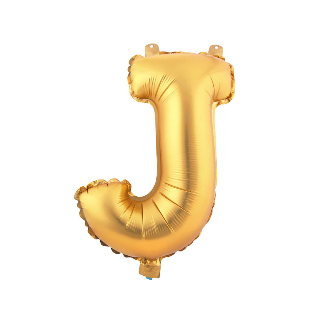 Mylar Balloon Letter J - Gold 34"