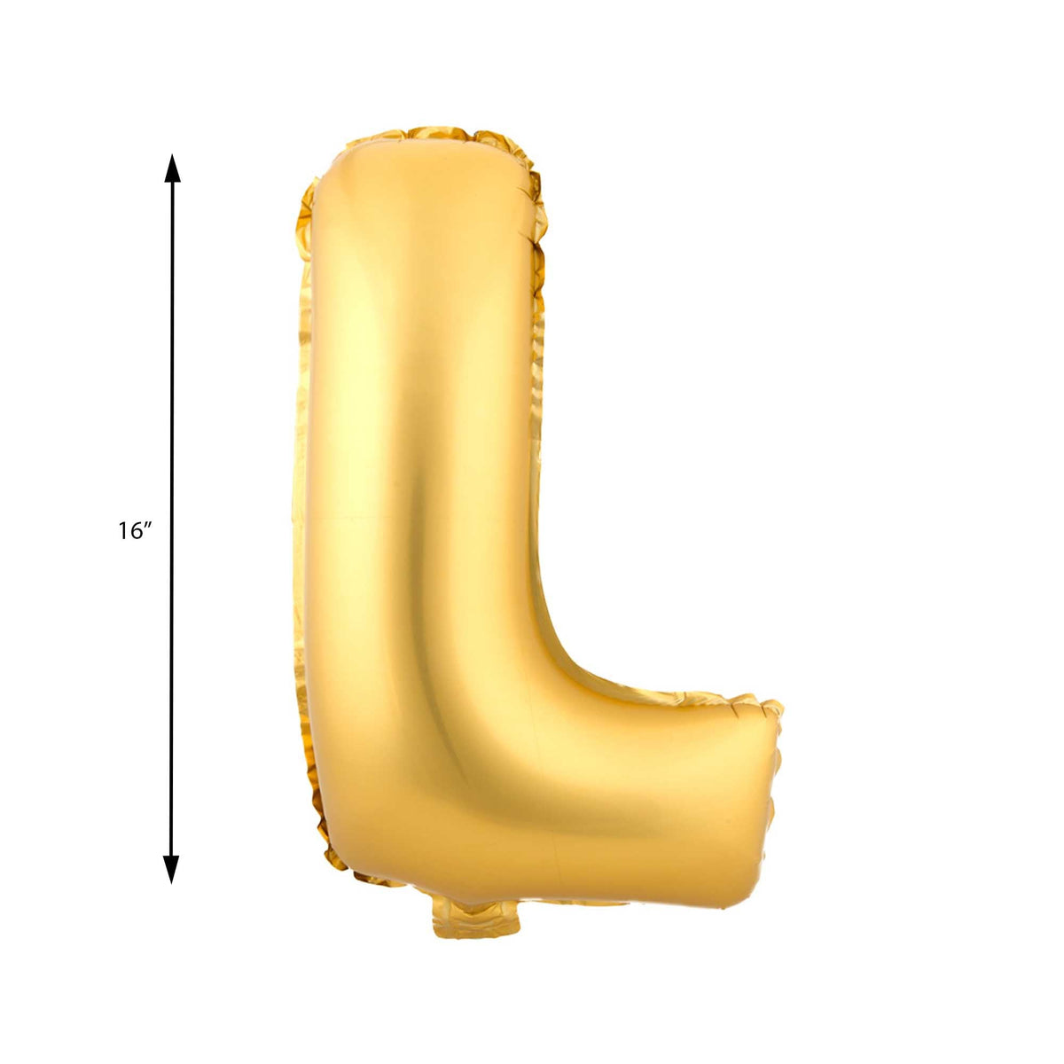 Mylar Balloon Letter L - Gold 16"
