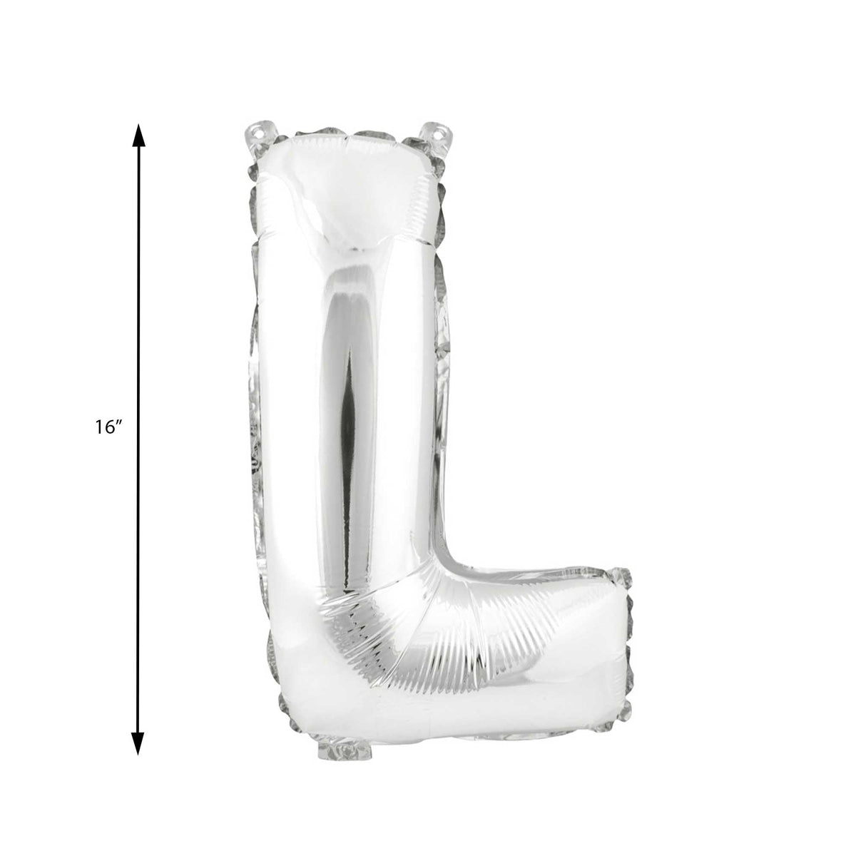 Mylar Balloon Letter L - Silver 16"