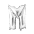 Mylar Balloon Letter M - Silver 16"