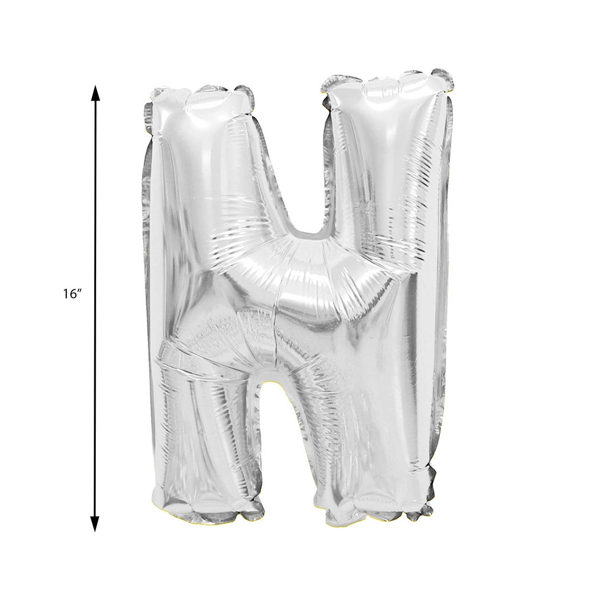 Mylar Balloon Letter N - Silver 16"