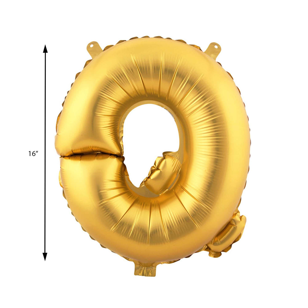 Mylar Balloon Letter Q - Gold 16"