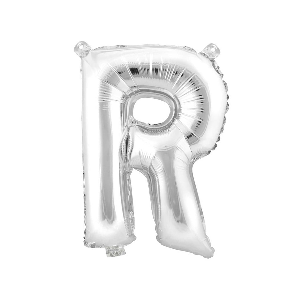 Mylar Balloon Letter R - Silver 34"