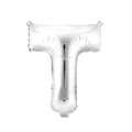 Mylar Balloon Letter T - Silver 16"