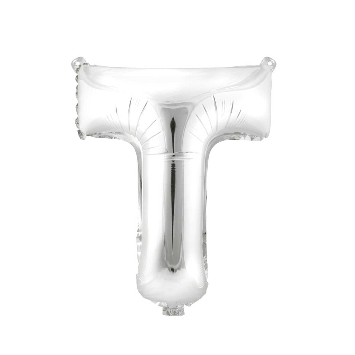Mylar Balloon Letter T - Silver 16"