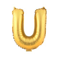 Mylar Balloon Letter U - Gold 16"