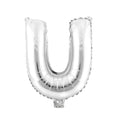 Mylar Balloon Letter U - Silver 16"