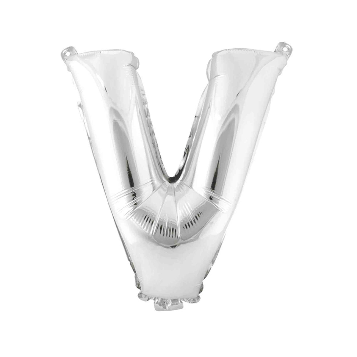 Mylar Balloon Letter V - Silver 16"