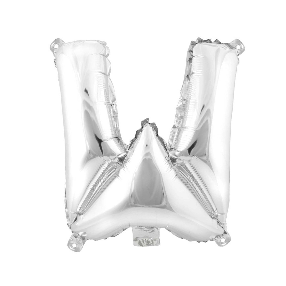 Mylar Balloon Letter W - Silver 16"