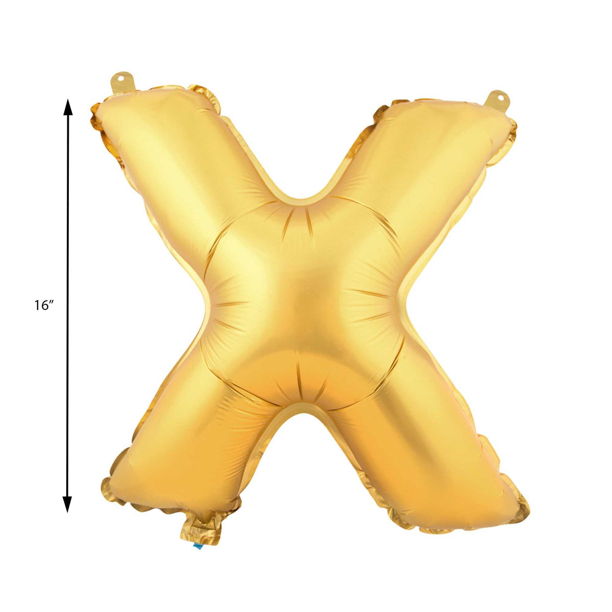 Mylar Balloon Letter X - Gold 16"
