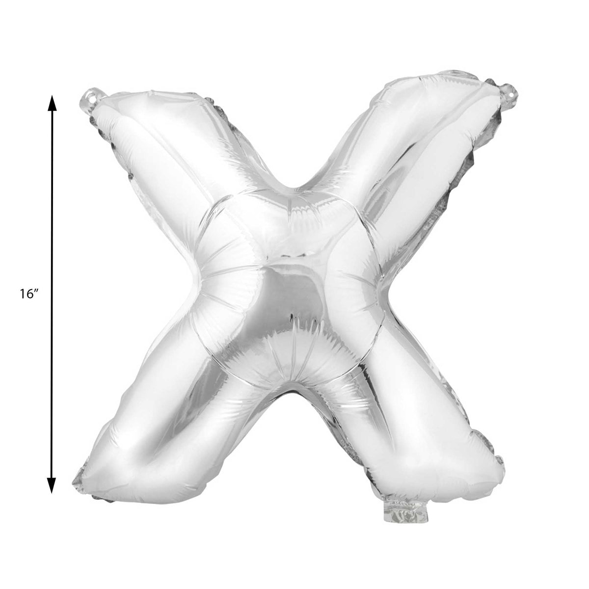 Mylar Balloon Letter X - Silver 16"