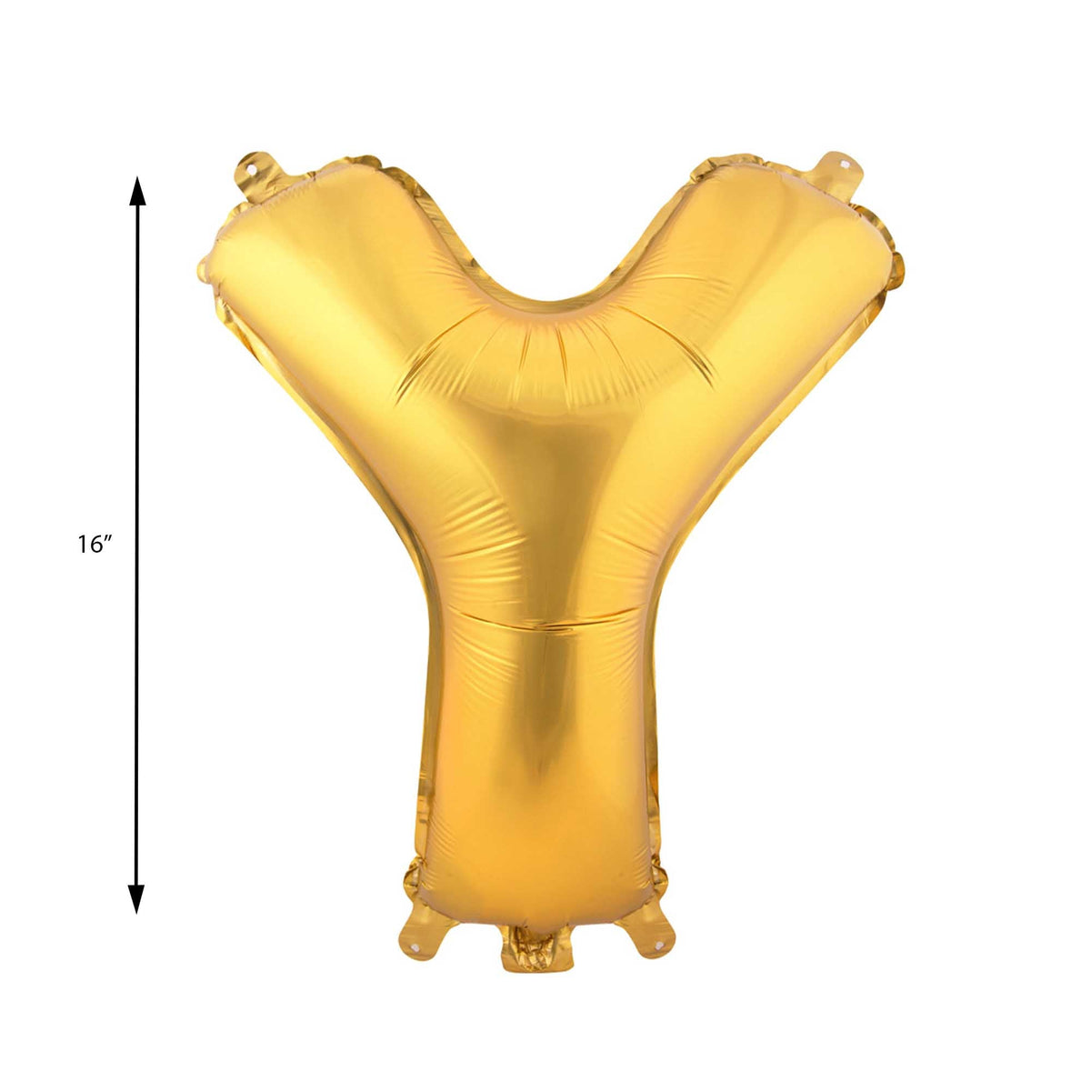 Mylar Balloon Letter Y - Gold 16"