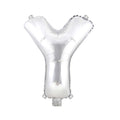 Mylar Balloon Letter Y - Silver 16"