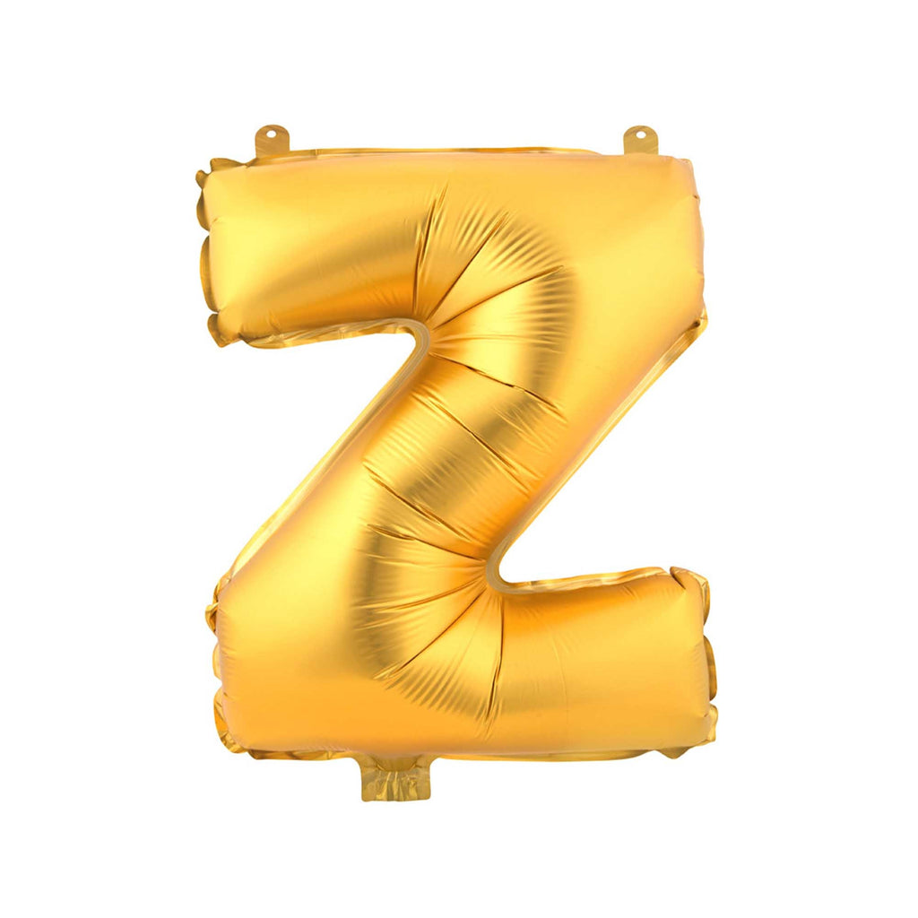Mylar Balloon Letter Z - Gold 34"