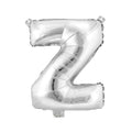 Mylar Balloon Letter Z - Silver 16"