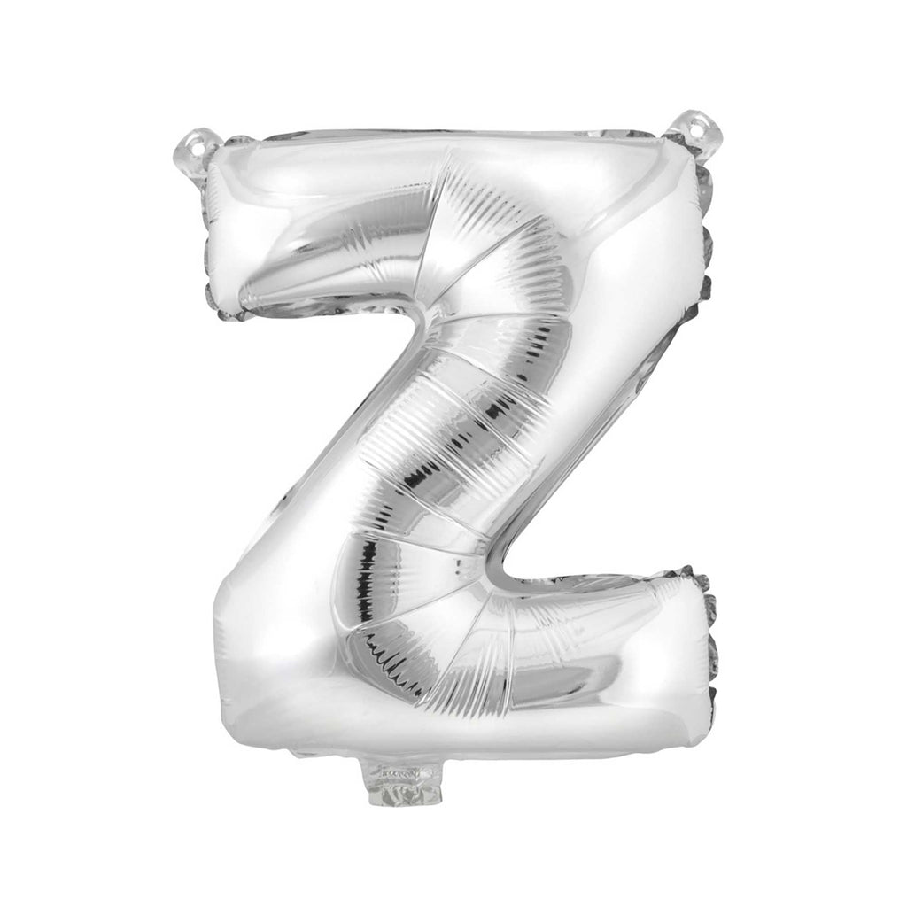 Mylar Balloon Letter Z - Silver 34"
