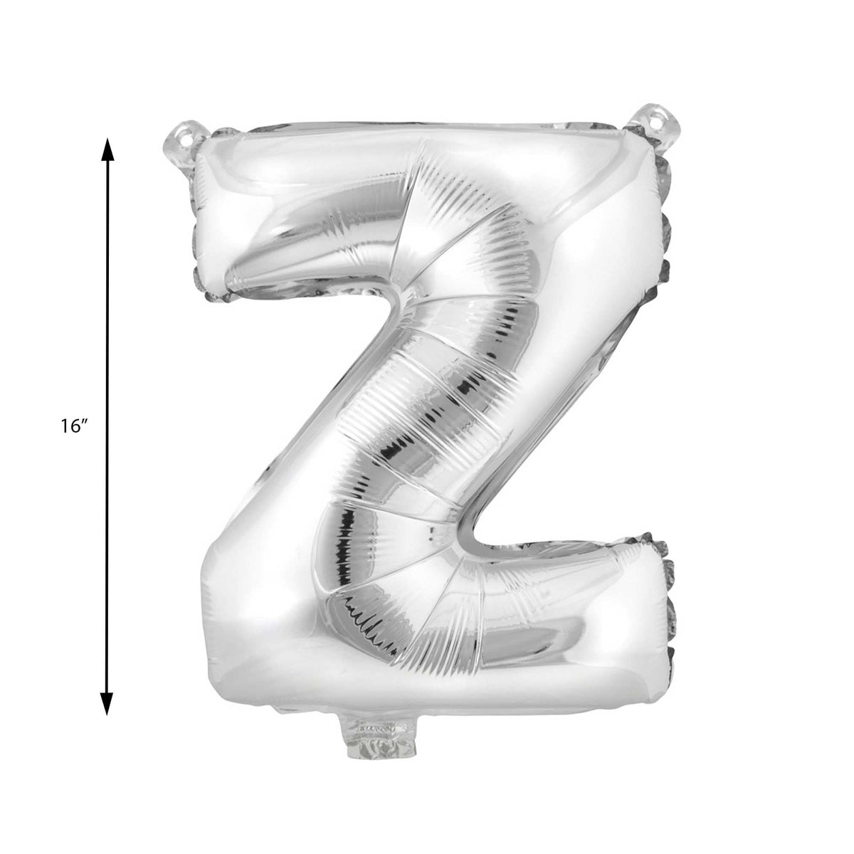 Mylar Balloon Letter Z - Silver 16"