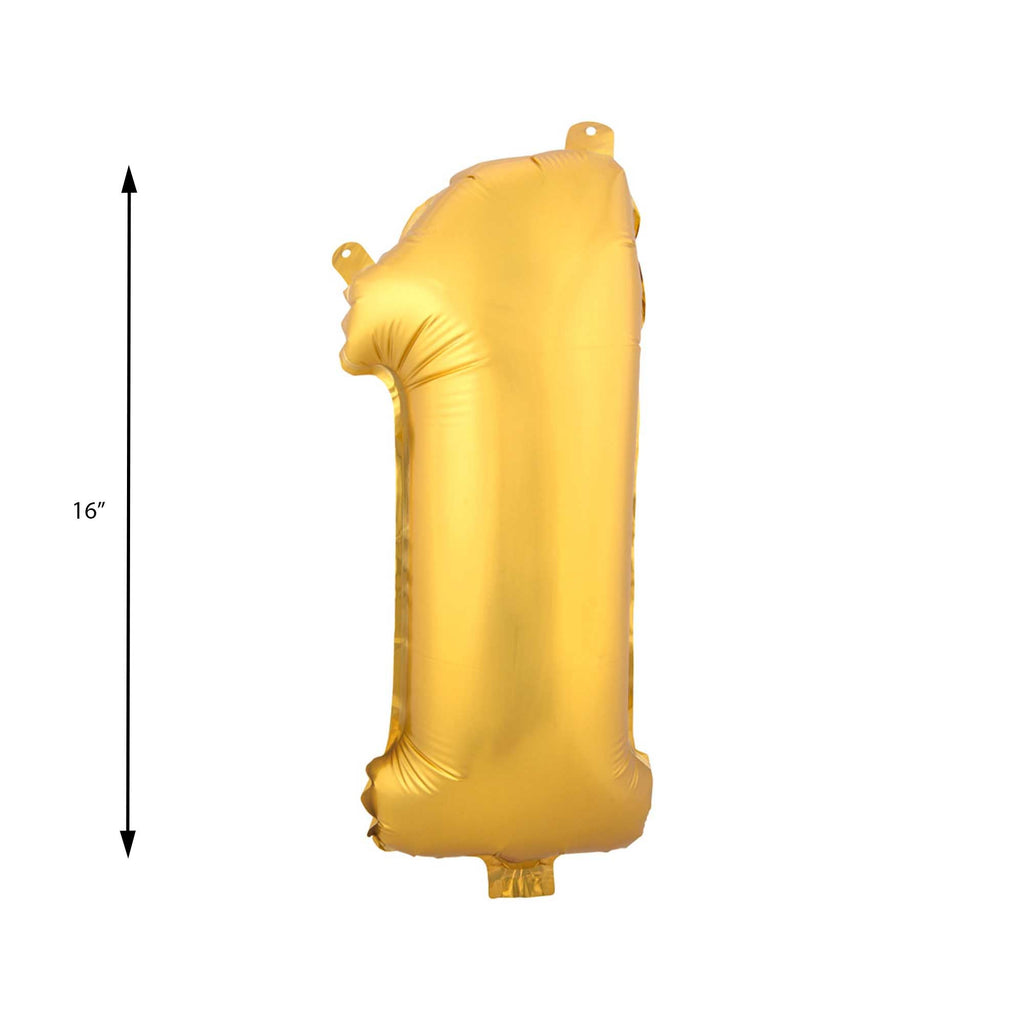 Mylar Balloon Number 1 - Gold 16"