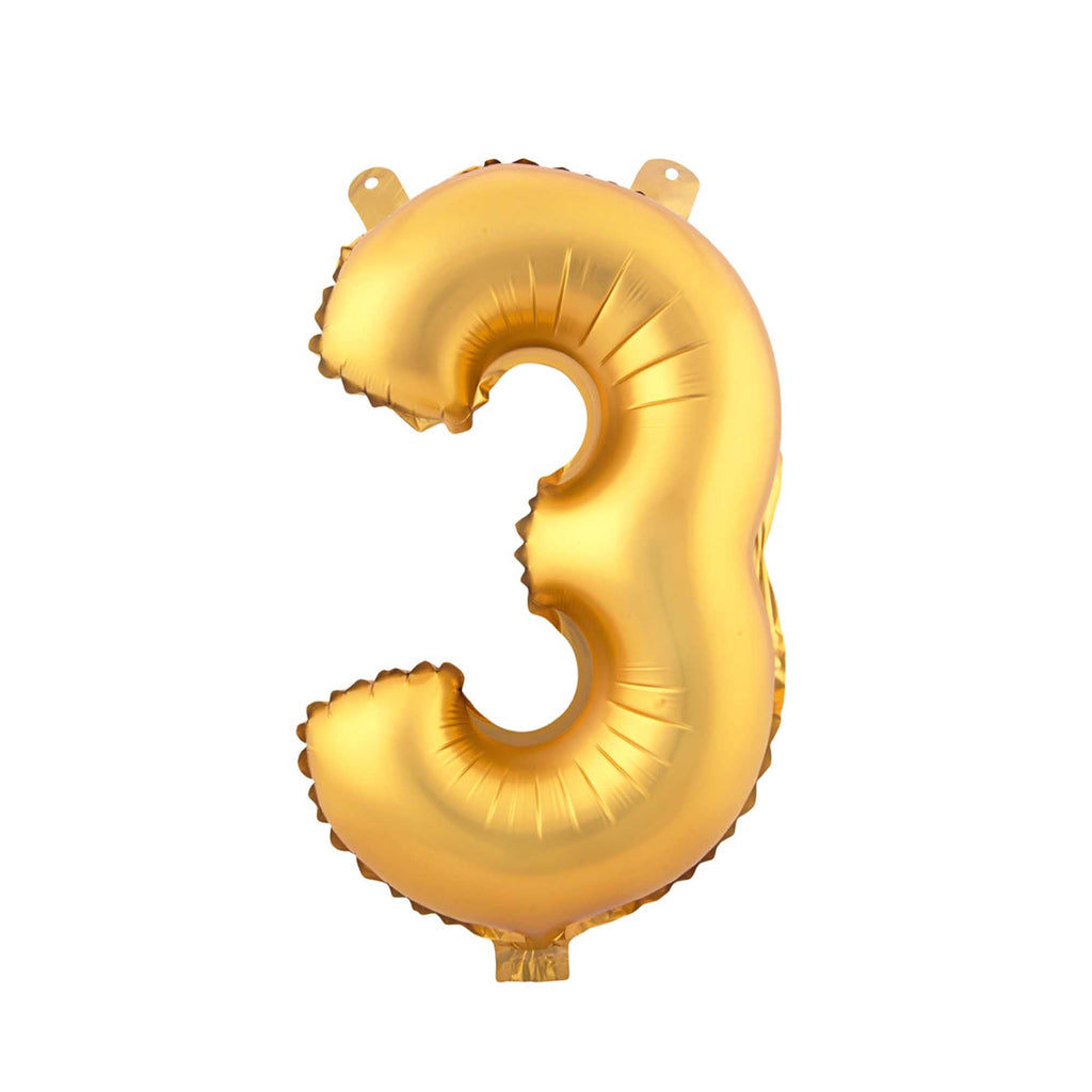 Mylar Balloon Number 3 - Gold 34"