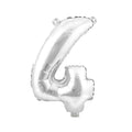 Mylar Balloon Number 4 - Silver 16"