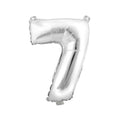 Mylar Balloon Number 7 - Silver 16"
