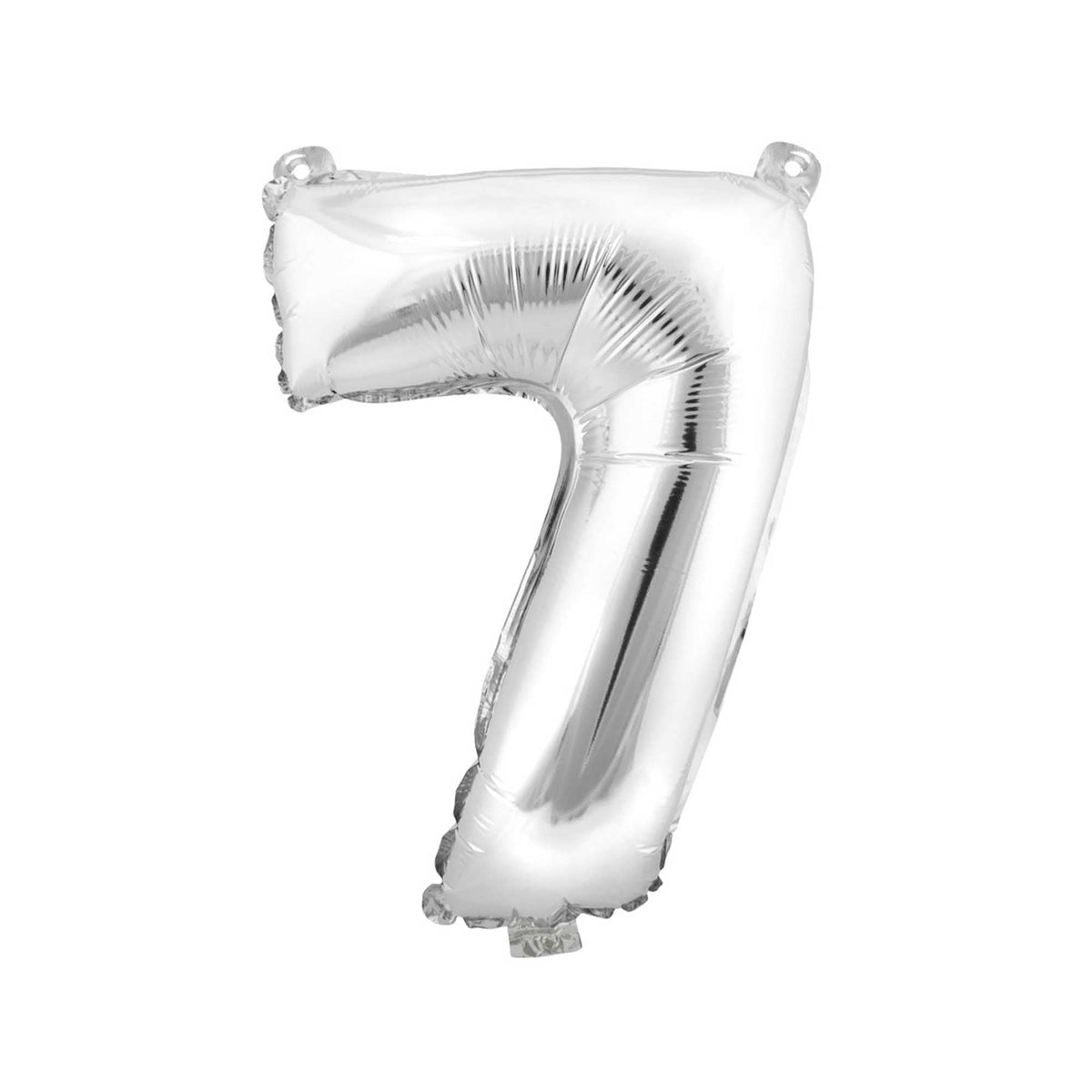 Mylar Balloon Number 7 - Silver 16"