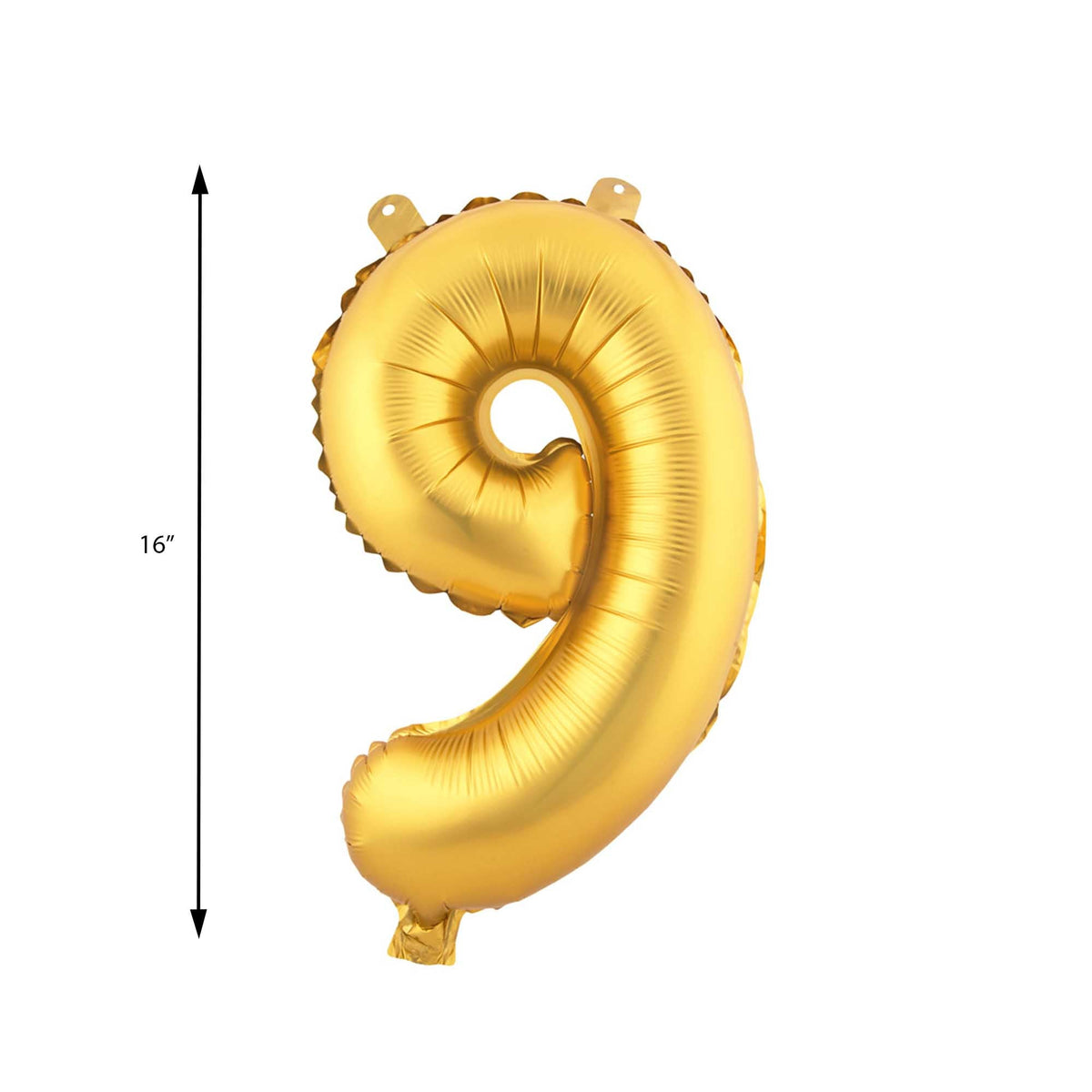 Mylar Balloon Number 9 - Gold 16"