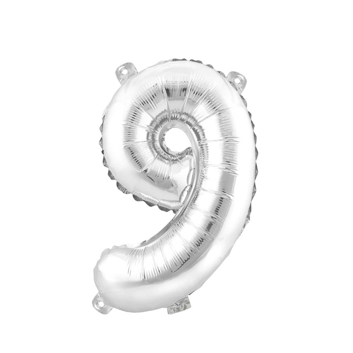 Mylar Balloon Number 9 - Silver 34"