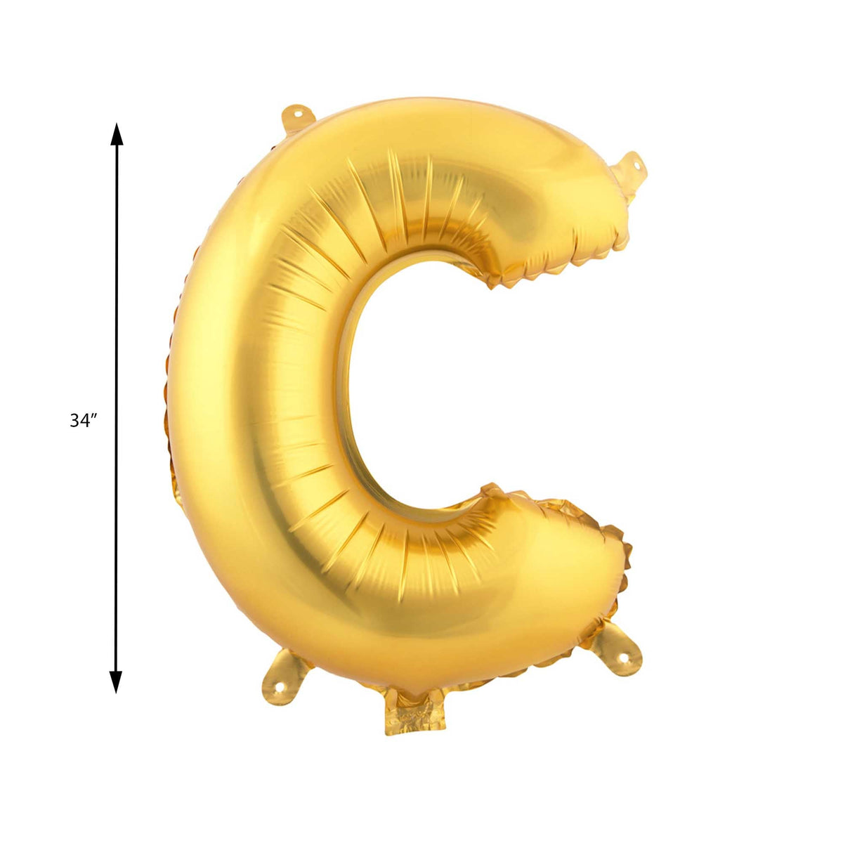 Mylar Balloon Letter C - Gold 34"