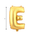 Mylar Balloon Letter E - Gold 34"