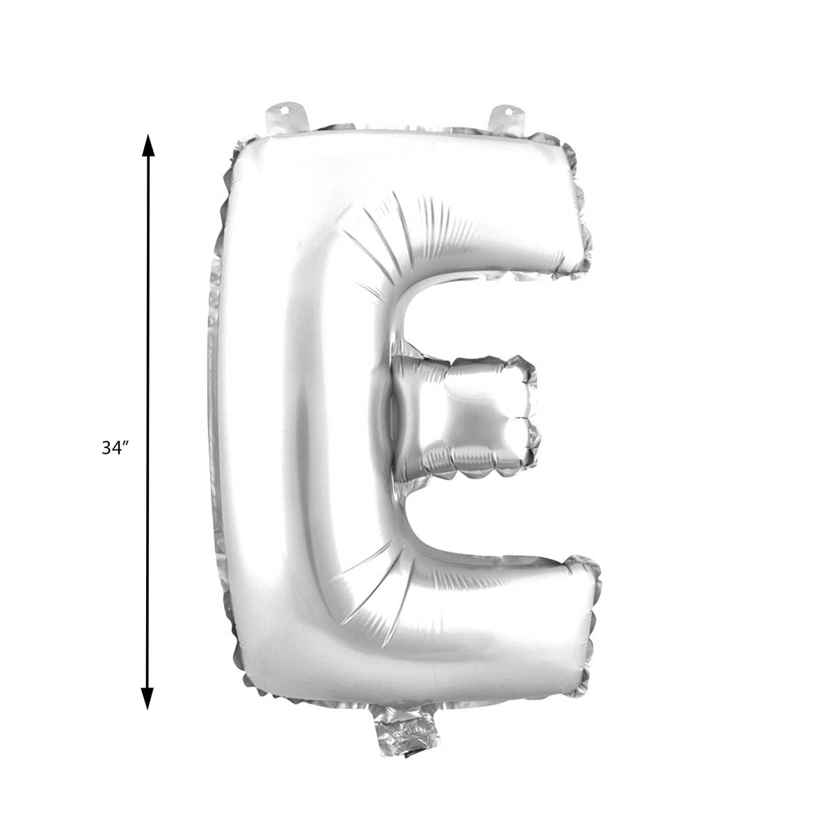 Mylar Balloon Letter E - Silver 16"