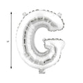 Mylar Balloon Letter G - Silver 34"