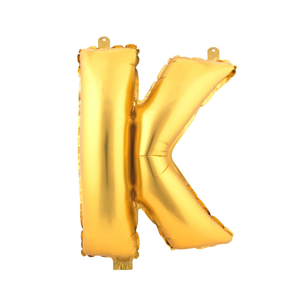 Mylar Balloon Letter K - Gold 34"