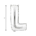 Mylar Balloon Letter L - Silver 34"