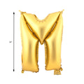 Mylar Balloon Letter M - Gold 34"