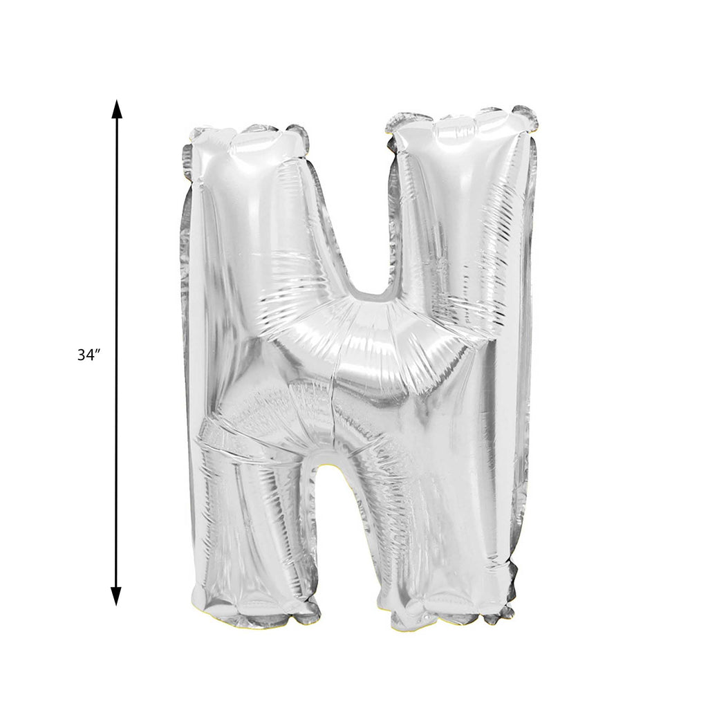 Mylar Balloon Letter N - Silver 34"