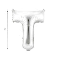 Mylar Balloon Letter T - Silver 34"