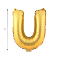 Mylar Balloon Letter U - Gold 34"