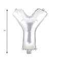 Mylar Balloon Letter Y - Silver 34"