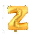 Mylar Balloon Letter Z - Gold 34"