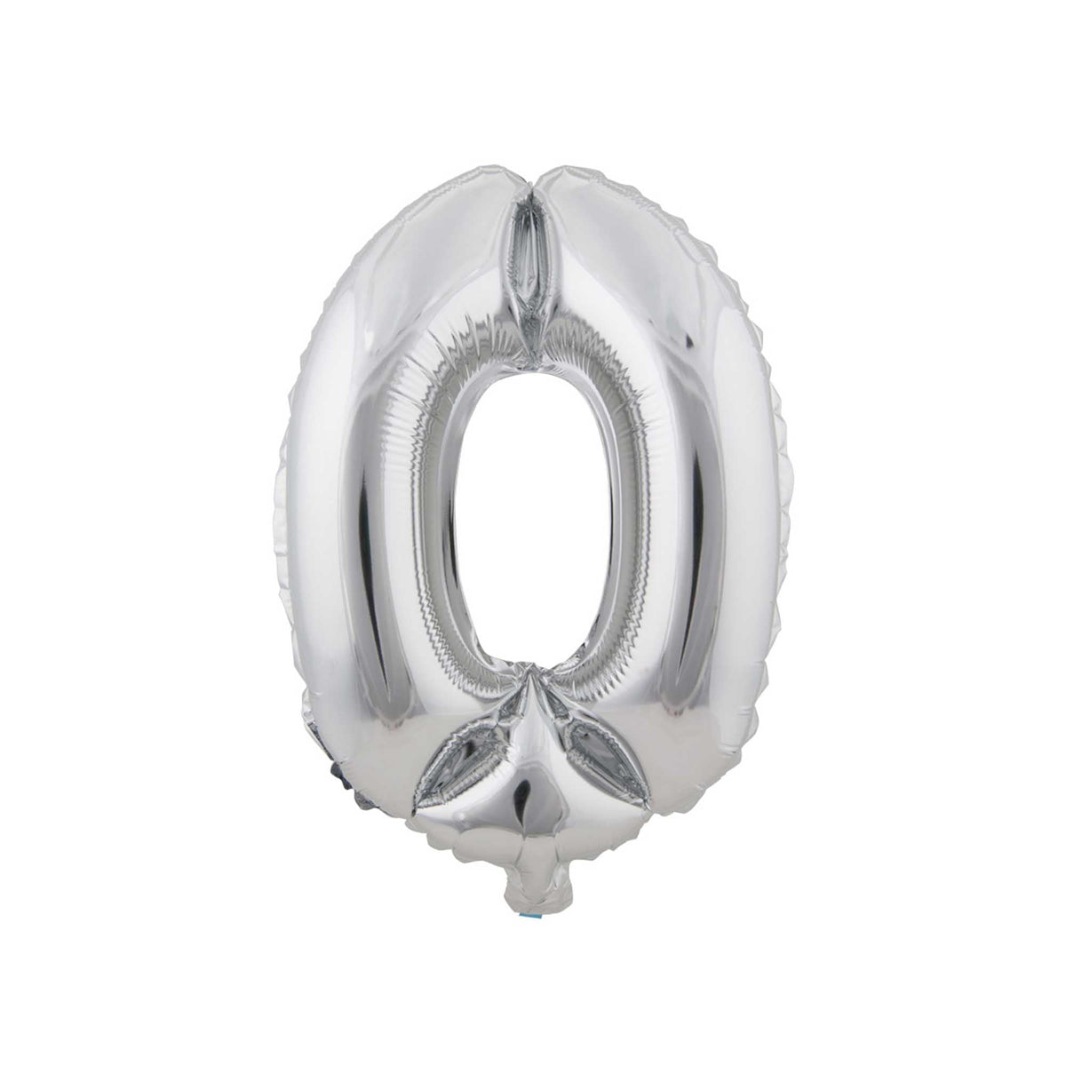 Mylar Balloon Number 0 - Silver 16"