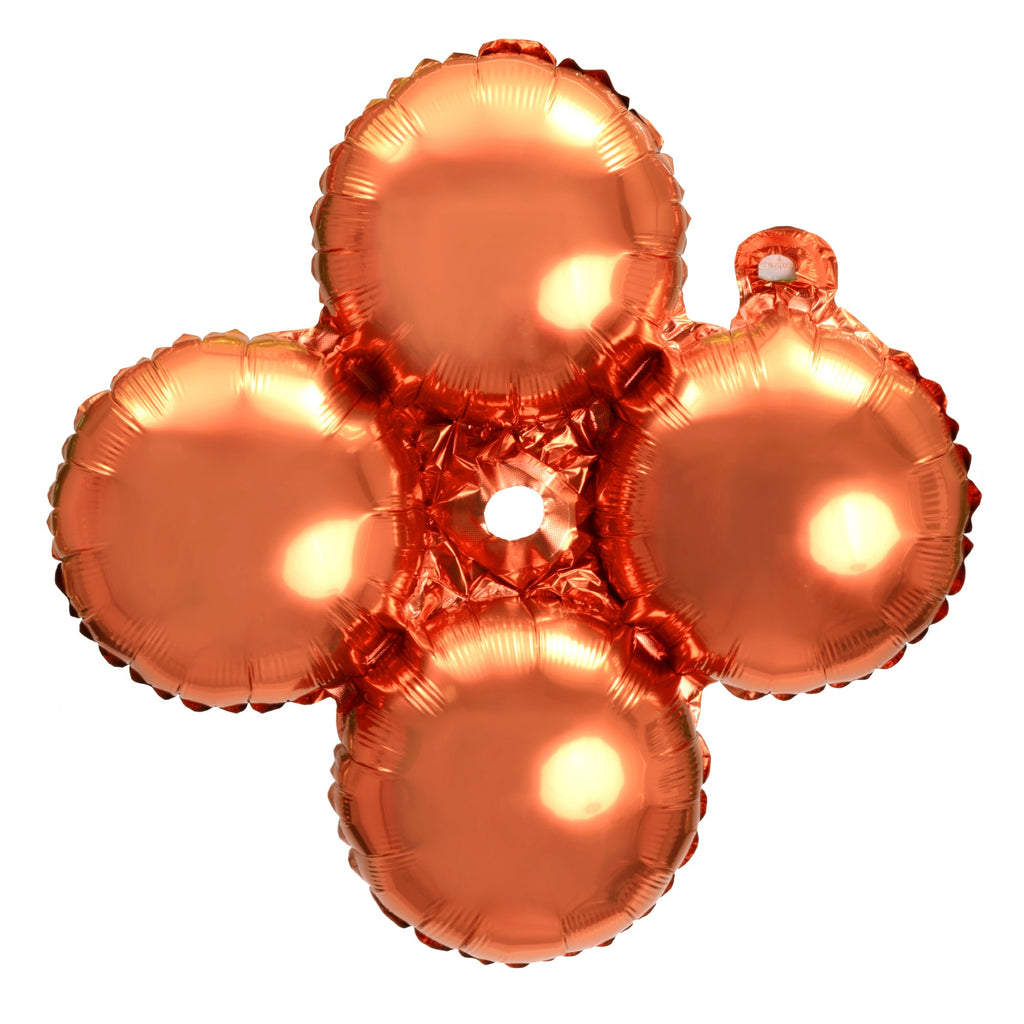 12" Quad Mylar Balloon 50pc/pack - Orange