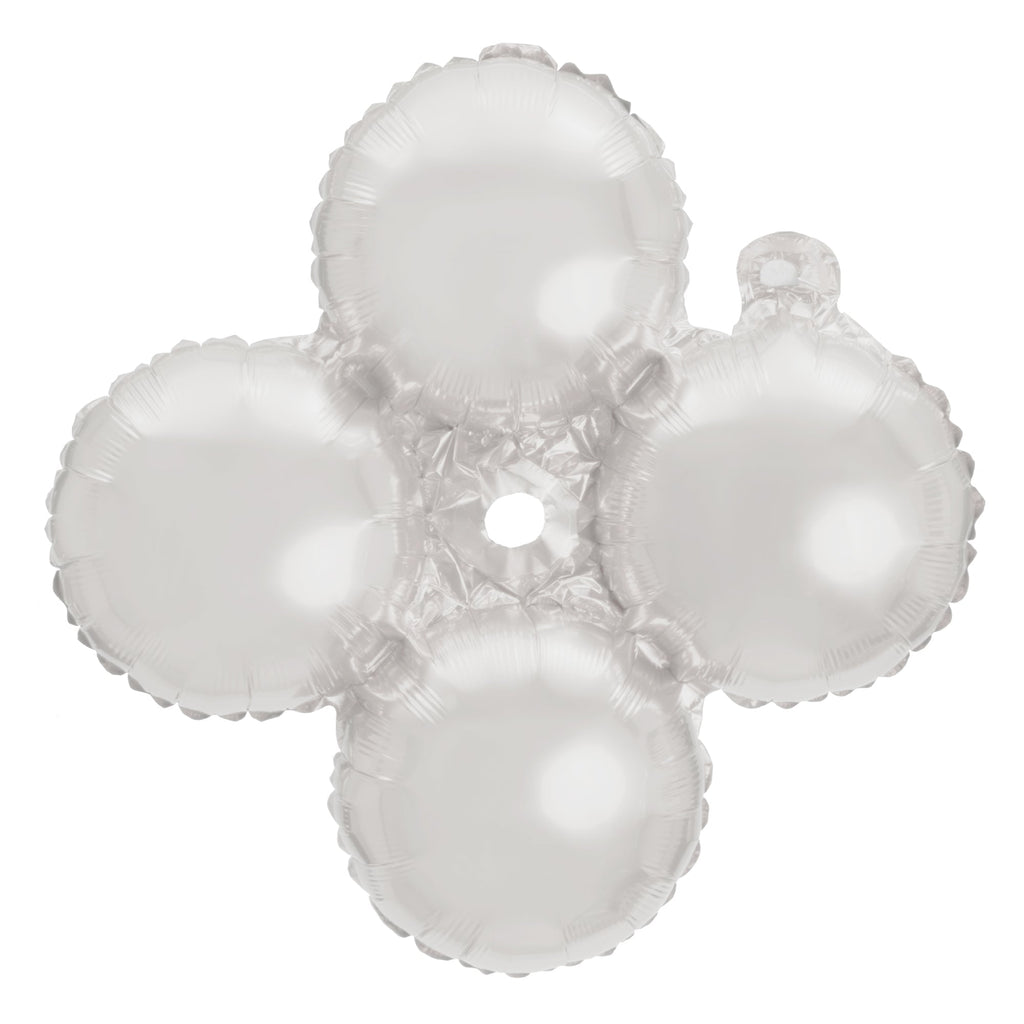 12" Quad Mylar Balloon 50pc/pack - White