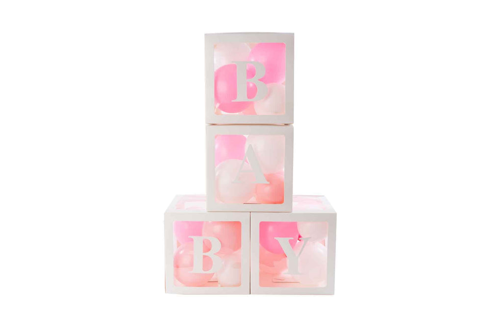 Baby Shower Balloon Boxes - Pink