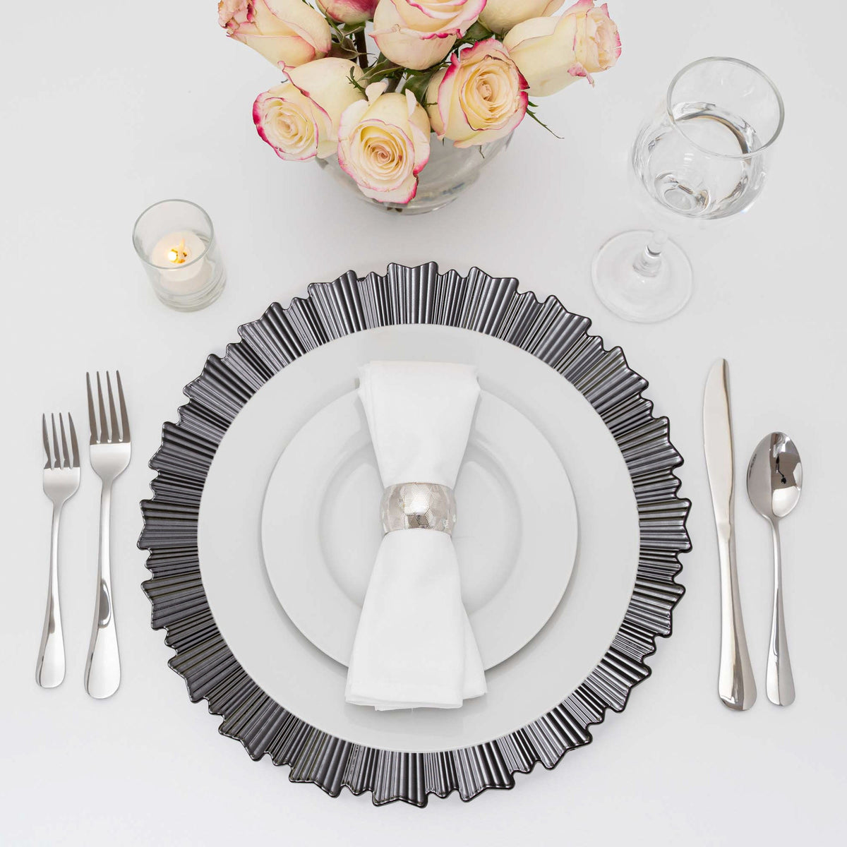 Modern Plastic Charger Plate 13" - Black