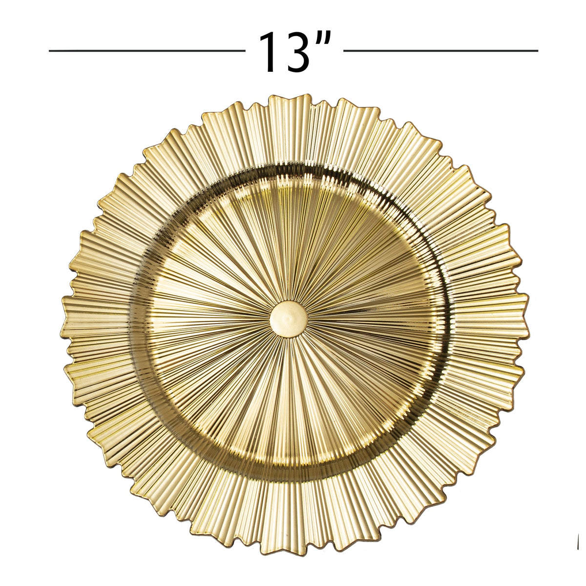 Modern Plastic Charger Plate 13" - Gold