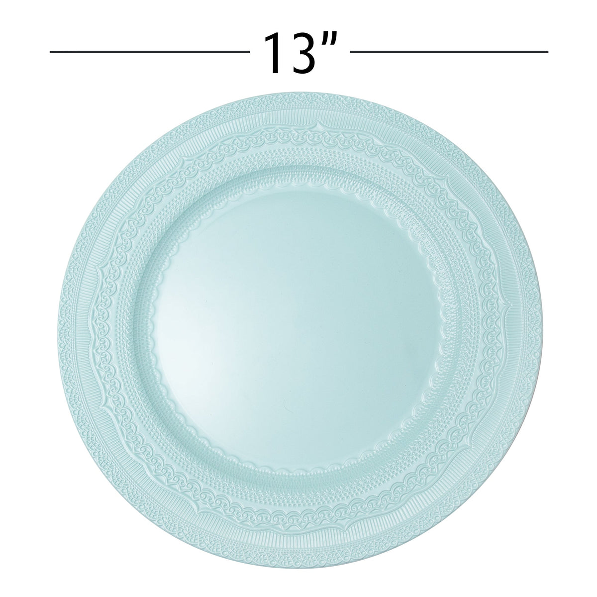 Eyelet Plastic Charger Plate 13" - Blue